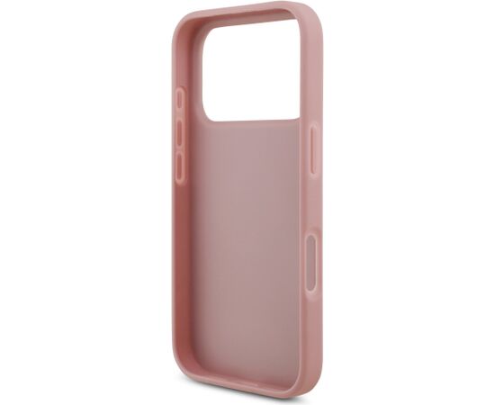Guess PU Fixed Glitter 4G Metal Logo Case Aizsargapvalks priekš iPhone 18 Pro / rozā Neoriģinālie Maciņi