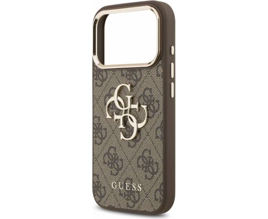 Guess PU 4G Metal Logo Strap Case Aizsargapvalks priekš iPhone 18 Pro Max / brūns Neoriģinālie Maciņi