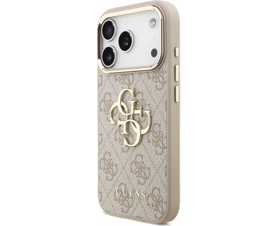 Guess PU 4G Metal Logo Strap Case Aizsargapvalks priekš iPhone 18 Pro / rozā Neoriģinālie Maciņi