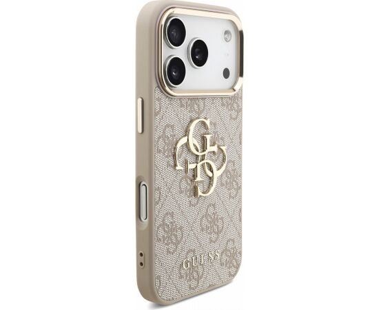Guess PU 4G Metal Logo Strap Case Aizsargapvalks priekš iPhone 18 Pro / rozā Neoriģinālie Maciņi