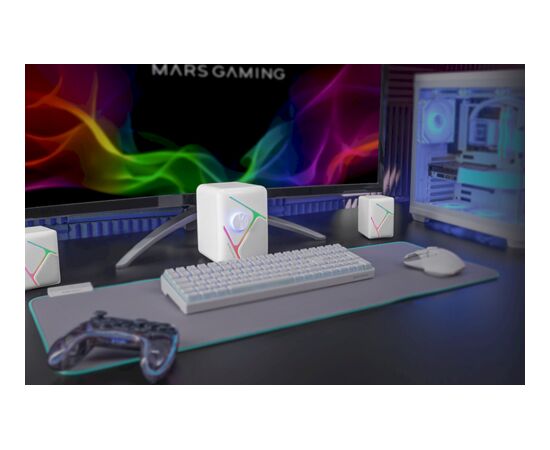 Mars Gaming MSH21W Акустическая система для компьютера 2.1 3D 35W / белые Aудио-видео