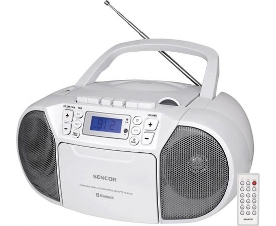 SENCOR SPT3907W Boombox CD, MP3, USB + kasetes Mūzikas atskaņotājs