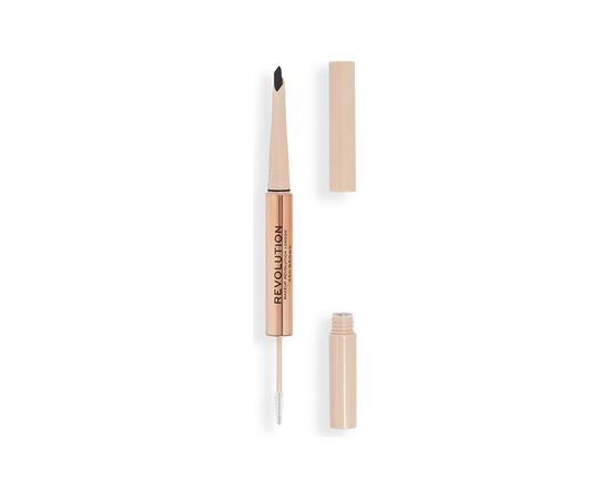 Makeup Revolution Fluffy Duo - Tužka na obočí Medium Brown Духи и косметика