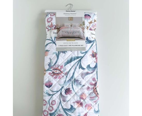 Bedspread with pillowcases VERONA 220x220cm 1pc, 50x75cm 2pcs, light pink Новинки Для дома и сада 