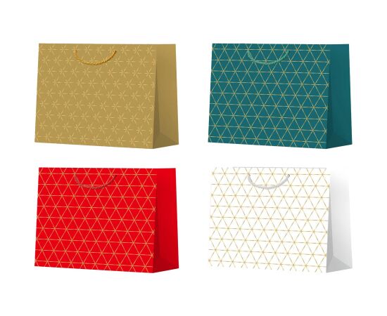 Gift bag GLOSS M, 32x26x10cm, mix Новости, мебель, дом