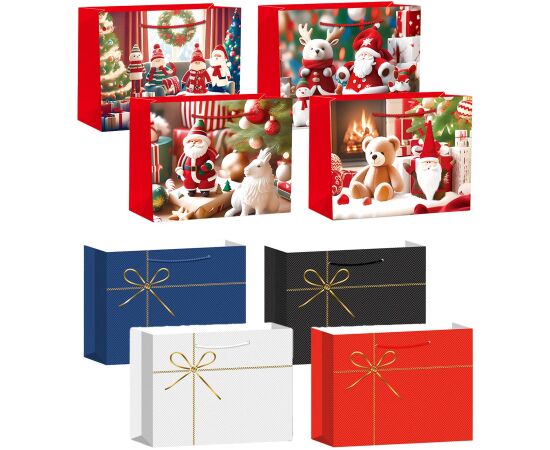 Gift bag XMAS DAY L, 40x31x12cm, mix Новинки Для дома и сада 