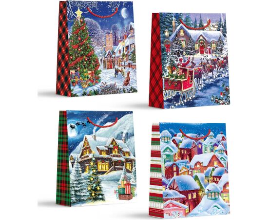 Gift bag SNOW L, 31x40x12cm, mix Новинки Для дома и сада 