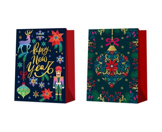 Gift bag XMAS WISH XL, 40x56x18cm, mix Новинки Для дома и сада 