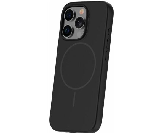 iLike Apple  iPhone 16 Pro Max Soft Touch Silicone case With Magnetic Black Neoriģinālie Maciņi