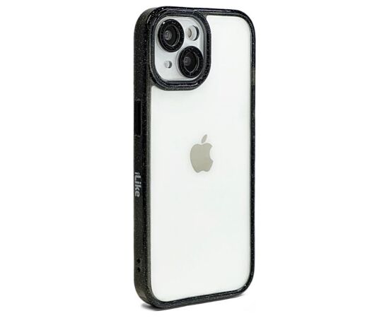 iLike Apple  iPhone 15 STARS LENS ACRYLIC COVER Black Neoriģinālie Maciņi