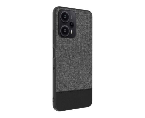 iLike Xiaomi  Redmi Note 12 / Poco X5 Plastic Leather Back Cover Gray Neoriģinālie Maciņi