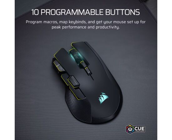 Corsair IRONCLAW SE Gaming Mouse Wireless/Wired 2.4GHz, Bluetooth, USB-C Black Мыши