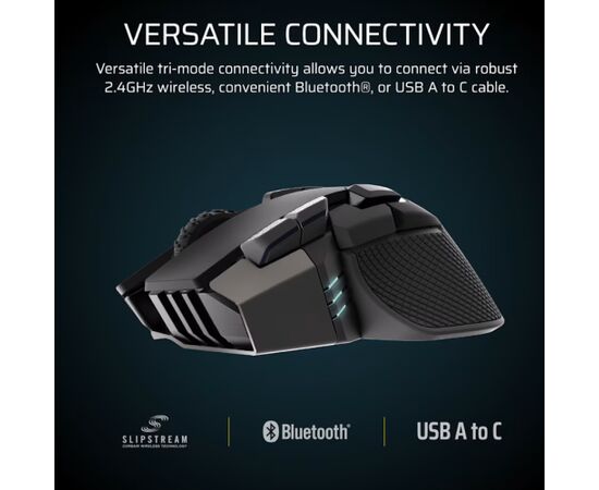 Corsair IRONCLAW SE Gaming Mouse Wireless/Wired 2.4GHz, Bluetooth, USB-C Black Мыши