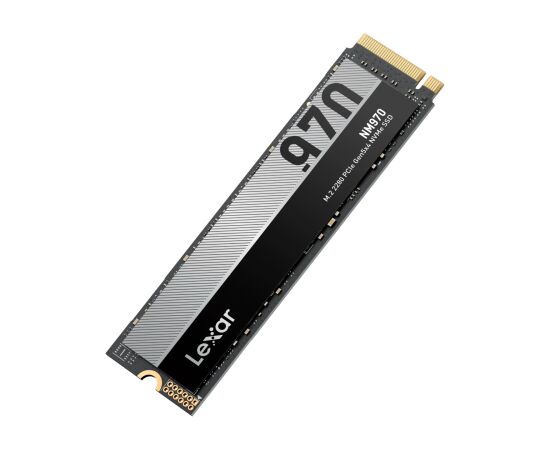 Lexar SSD NM970 512 GB SSD form factor M.2 2280 Solid-state drive interface PCIe Gen 5X4 Read speed 9900 MB/s Write speed 5000 MB/s Жесткие диски (SSD)