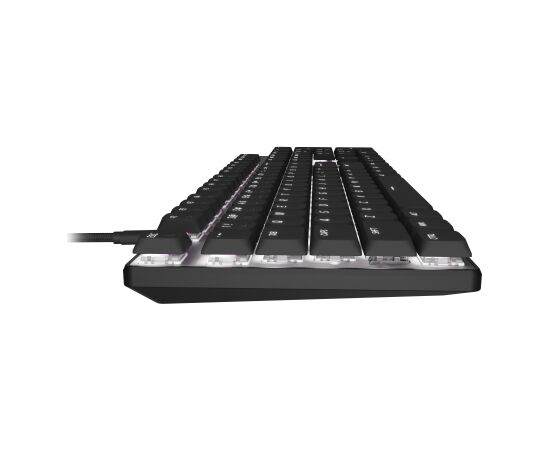 Natec Amberjack Keyboard Wired US Linear White backlight, Hot-swappable switches, Anti-ghosting, Built-in memory, Macro recording Black/Gray Klaviatūras