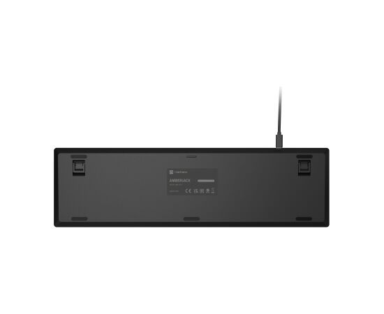 Natec Amberjack Keyboard Wired US Linear White backlight, Hot-swappable switches, Anti-ghosting, Built-in memory, Macro recording Black/Gray Klaviatūras
