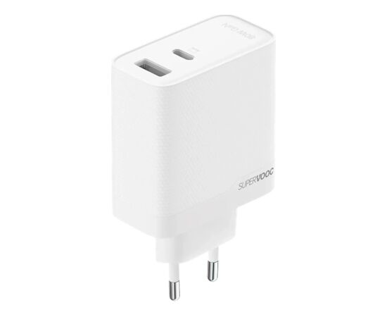 OPPO SUPERVOOC 80W Adapter, OSAB7CF3AE, White Adapter Дата USB-кабели