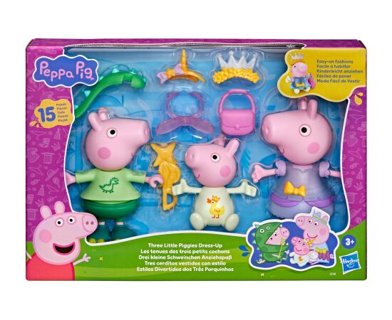 Unknown PEPPA PIG Игровой набор Пеппа и друзья. Костюмы, 3 фигурки по 15 см Конструкторы