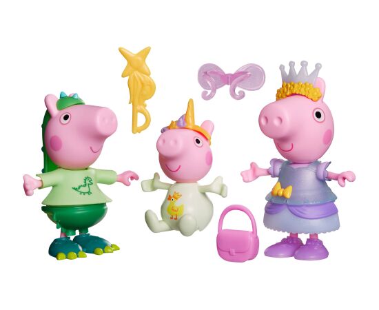 Unknown PEPPA PIG Игровой набор Пеппа и друзья. Костюмы, 3 фигурки по 15 см Конструкторы