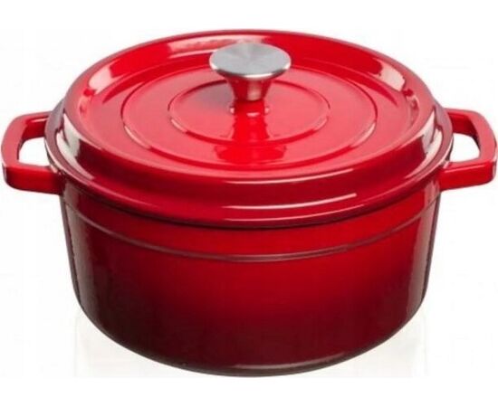 Grand Feu Casserole Dzelzs katls ar vāku 4.7L sarkans Каминные котлы