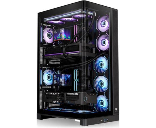 Thermaltake CAPO X Black (black, dual system case, panoramic glass) Корпуса