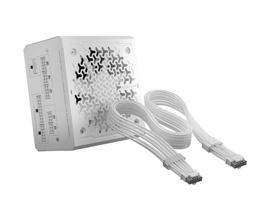 Corsair RM850e (3rd Gen) White (white, 1x 12-pin high power GPU, 3x PCIe, cable management, 850 watts) Datoru barošanas bloki