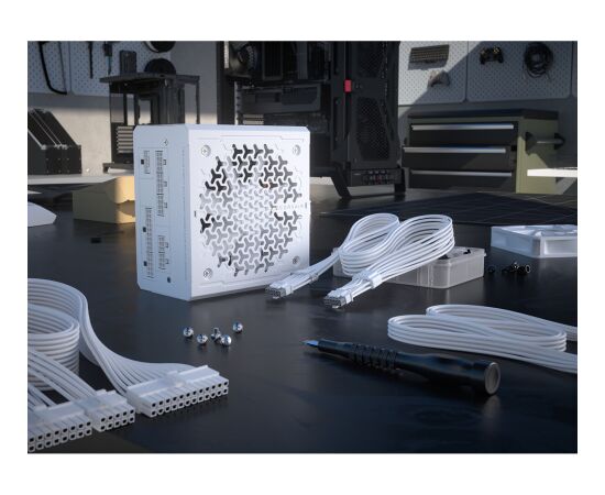 Corsair RM850e (3rd Gen) White (white, 1x 12-pin high power GPU, 3x PCIe, cable management, 850 watts) Datoru barošanas bloki