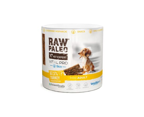 VetExpert Raw Paleo Vital Pro skin &coat turkey mini 100g Uzkodas sunim