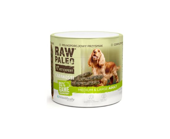 VetExpert Raw Paleo Cabanossi game medium large 100g Suņu barība