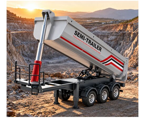 Huina 1509 1:18 Scale RC Metal Dump Trailer (Silver) Радиоуправляемые Игрушки