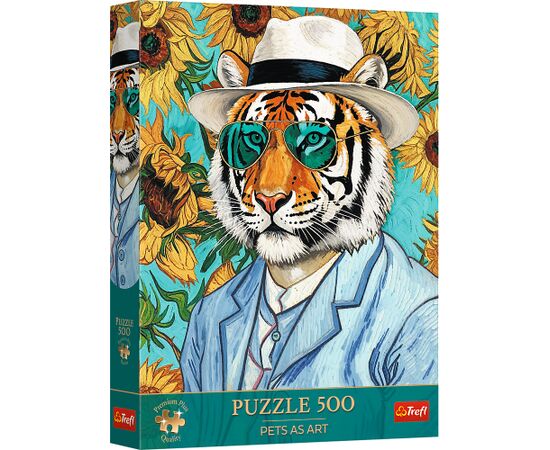 TREFL Premium Plus Пазл Мистер Тигр и подсолнухи, 500 шт. Пазлы