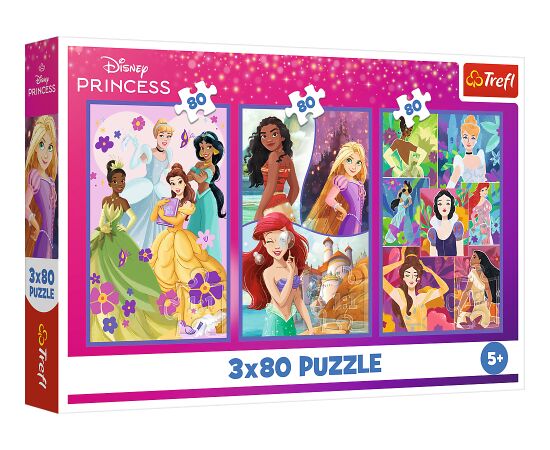 TREFL DISNEY PRINCESS Комплект пазлов Друзья, 3x80 шт. Пазлы