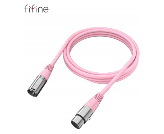 Fifine Kabel mikrofonowy Fifine L9CP XLR 1,8 m, różowy Aудио-видео