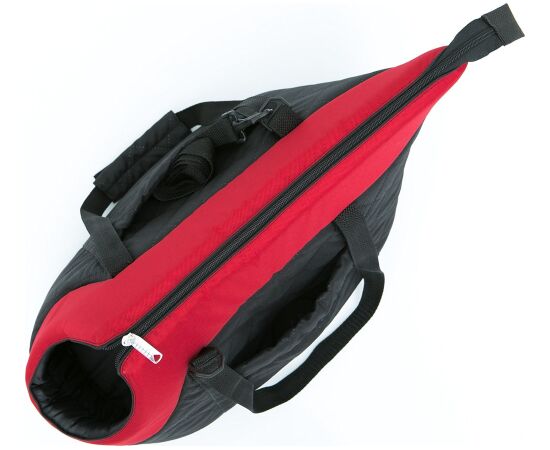 Hobbydog R2 TORBA CZARNY Z CZERWONYM SZALEM (NUBUK) Suņu un kaķu transport somas