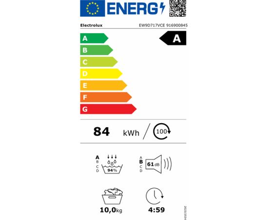 Electrolux EW9D717VCE Jaunumi Sadz. tehnika