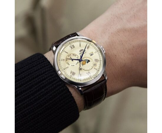 Orient Classic Bambino 2nd Generation Version9 Sun & Moon Automatic RA-AK0803Y30B Rokas pulksteņi 