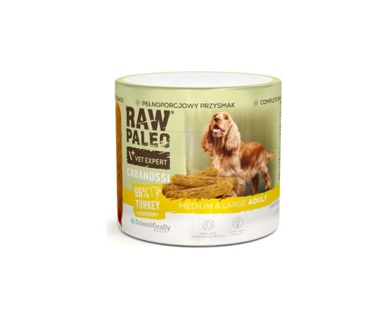 VetExpert Raw Paleo Cabanossi turkey medium large 100g Suņu barība