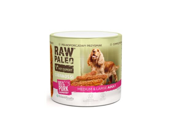 VetExpert Raw Paleo Cabanossi pork medium large 100g Suņu barība