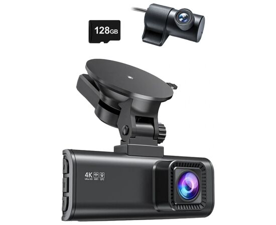 REDTIGER F7NP WiFi 4K + 1080p 128GB Dash Cam Video reģistratori