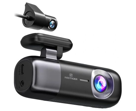 REDTIGER F9 WiFi 4K + 1080p Dash Cam Video reģistratori