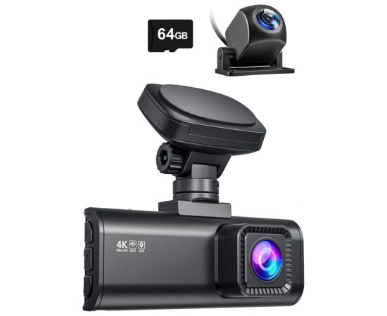REDTIGER F7N WiFi 4K + 1080p Dash Cam Video reģistratori