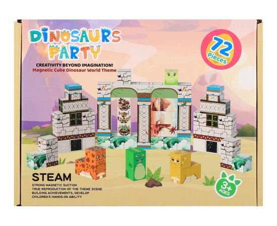 Mega Creative KLOCKI MAGNET DINO 72EL 18X14X5 MC PUD 30 Конструкторы