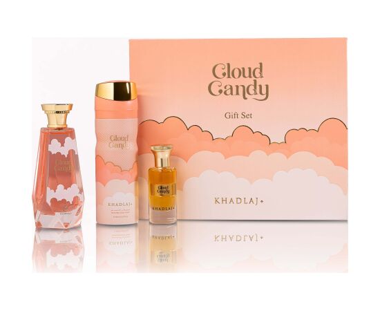 Khadlaj Cloud Candy Ekstrakt perfum 100ml + Body spray 200ml + Concentrated Perfume Oil 24ml Новинки Компьютерная техника