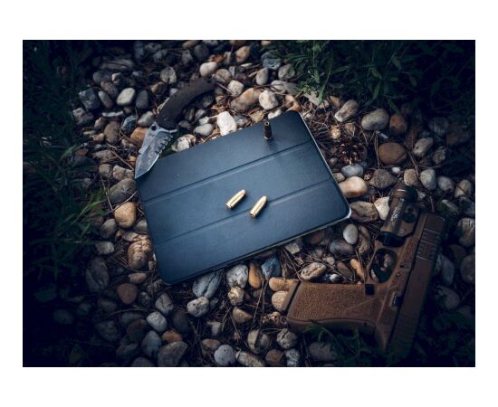 Tactical Book Tri Fold Case Planšetdatoru maciņš priekš Xiaomi Redmi Pad 2 11" / melns Maki Planšetdatoriem