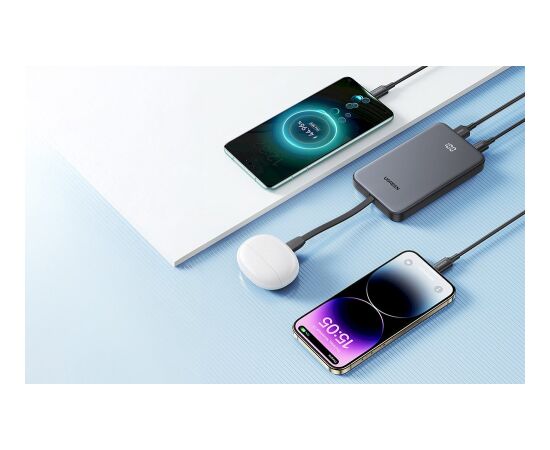 UGREEN PB526 Pārnēsājamā baterija 10000mAh 20W / pelēks Power Banks
