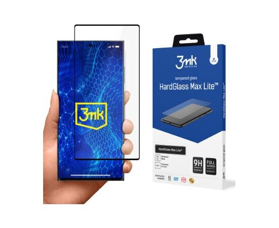 3MK Samsung  Galaxy S23 Ultra HardGlass Max Lite Ekrānu aizsardzība