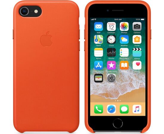 Apple   iPhone 7/8/SE2020/SE2022 Leather Case MRG82ZM/A Bright Orange Neoriģinālie Maciņi