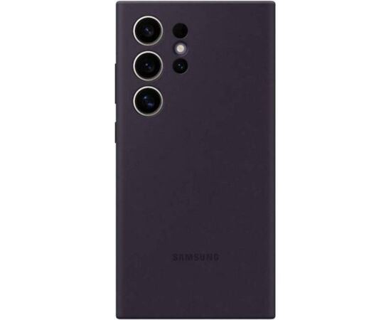 Samsung -  Galaxy S24 Ultra Dark Silicone Cover Violet Neoriģinālie Maciņi