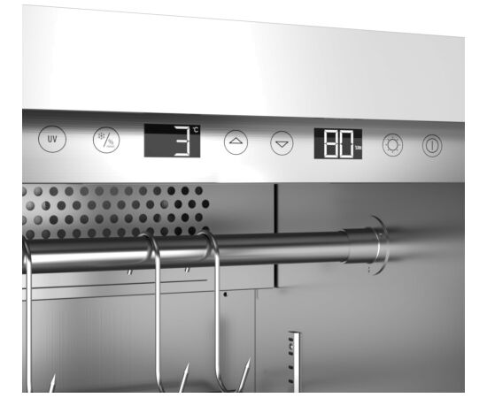Caso DryAged Master 125 L 83cm melna/nerūsējošā tērauda Nogatavināšanas skapis Ledusskapji