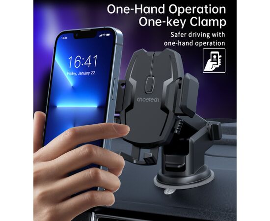 Car phone holder Choetech H043 black Telefonu Turētāji Auto Velo Moto
